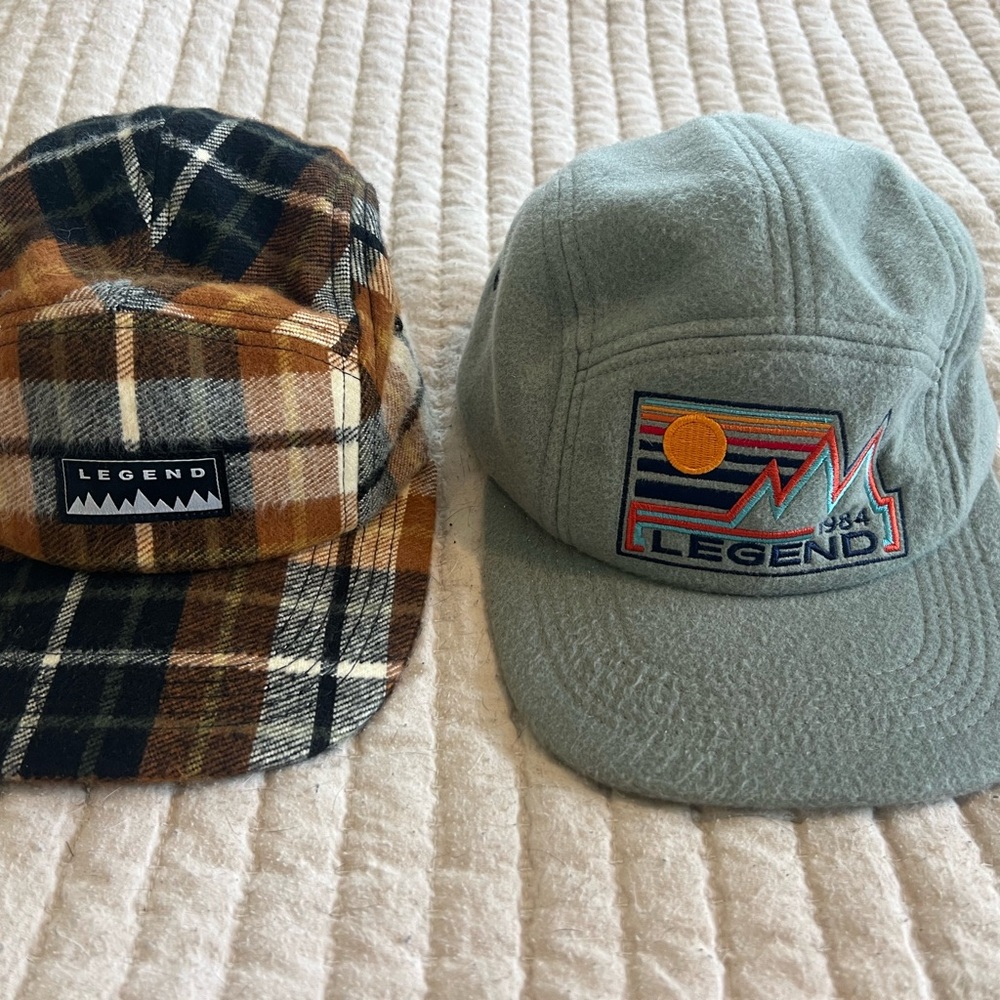 Legend Headwear Plaid and Gray Caps